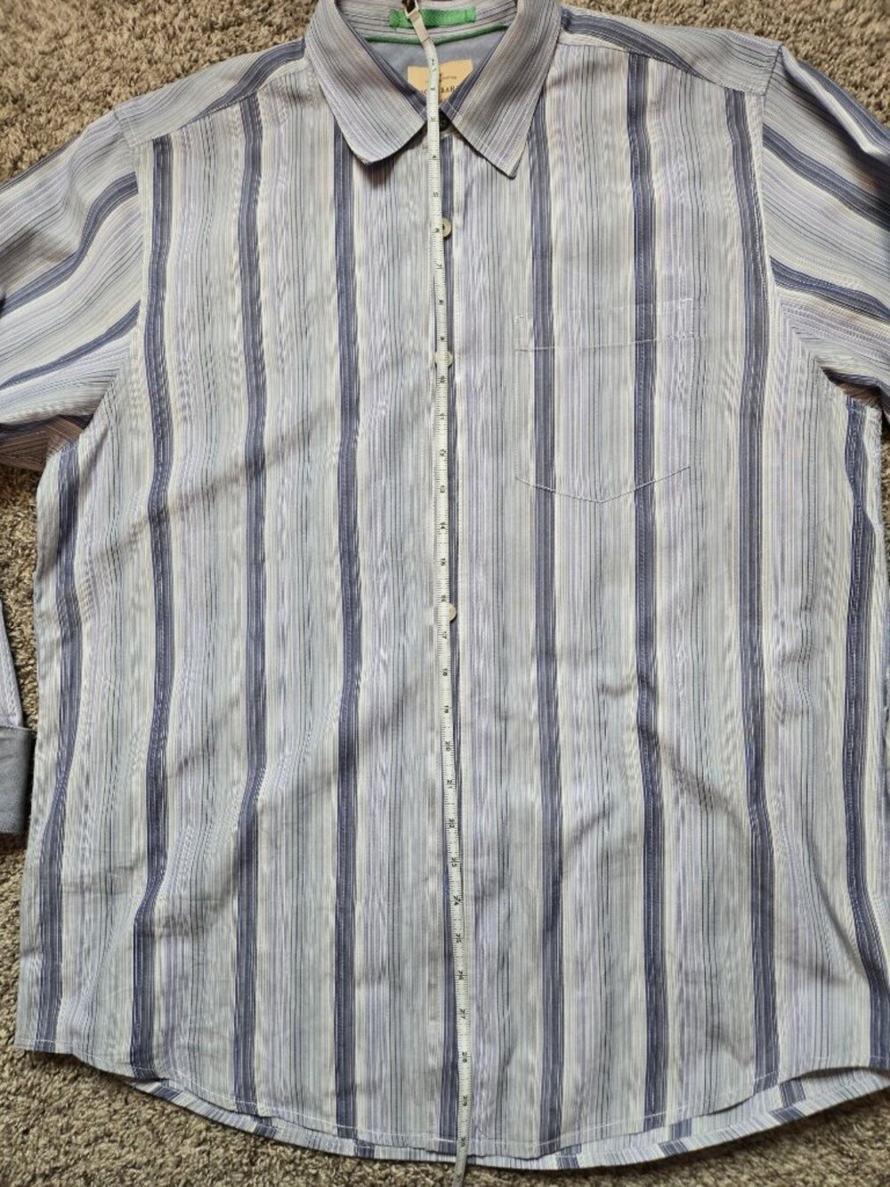 Tommy Bahama Jeans Striped Button Down Shirt Mens Medium Long Sleeve Cotton Casu - Picture 5 of 6
